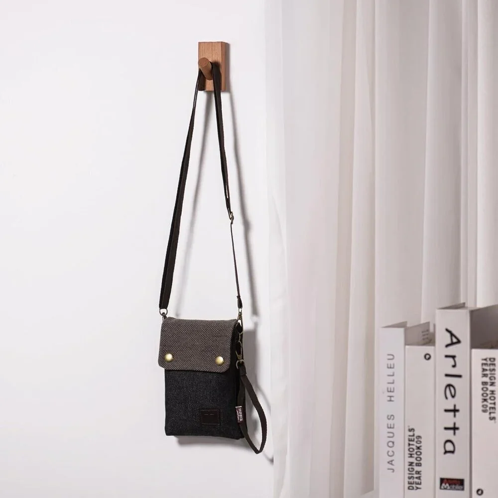 Small Canvas Crossbody Cell Phone Purse with Adjustable Strap Travel Wallet